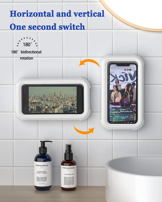 360° Waterproof Shower Phone Holder – Hands-Free Wall Mount