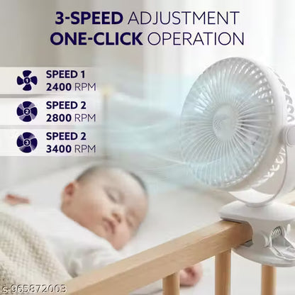 Gluome 360° Rechargeable Clamp Fan