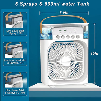 Portable Air Cooler Fan with Water Tank & USB Power