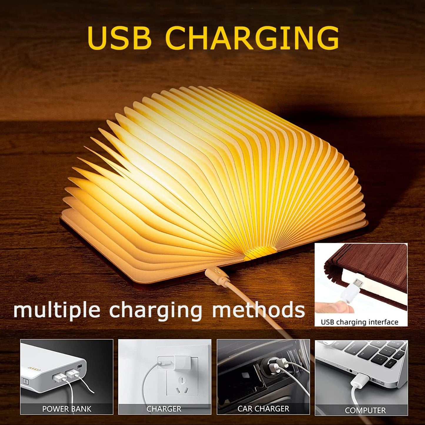 Gluome Foldable LED Book Lamp