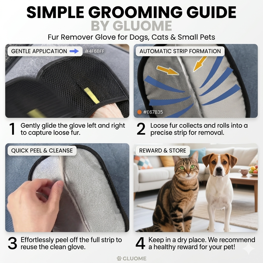 Gluome Premium Pet Hair Removal Glove