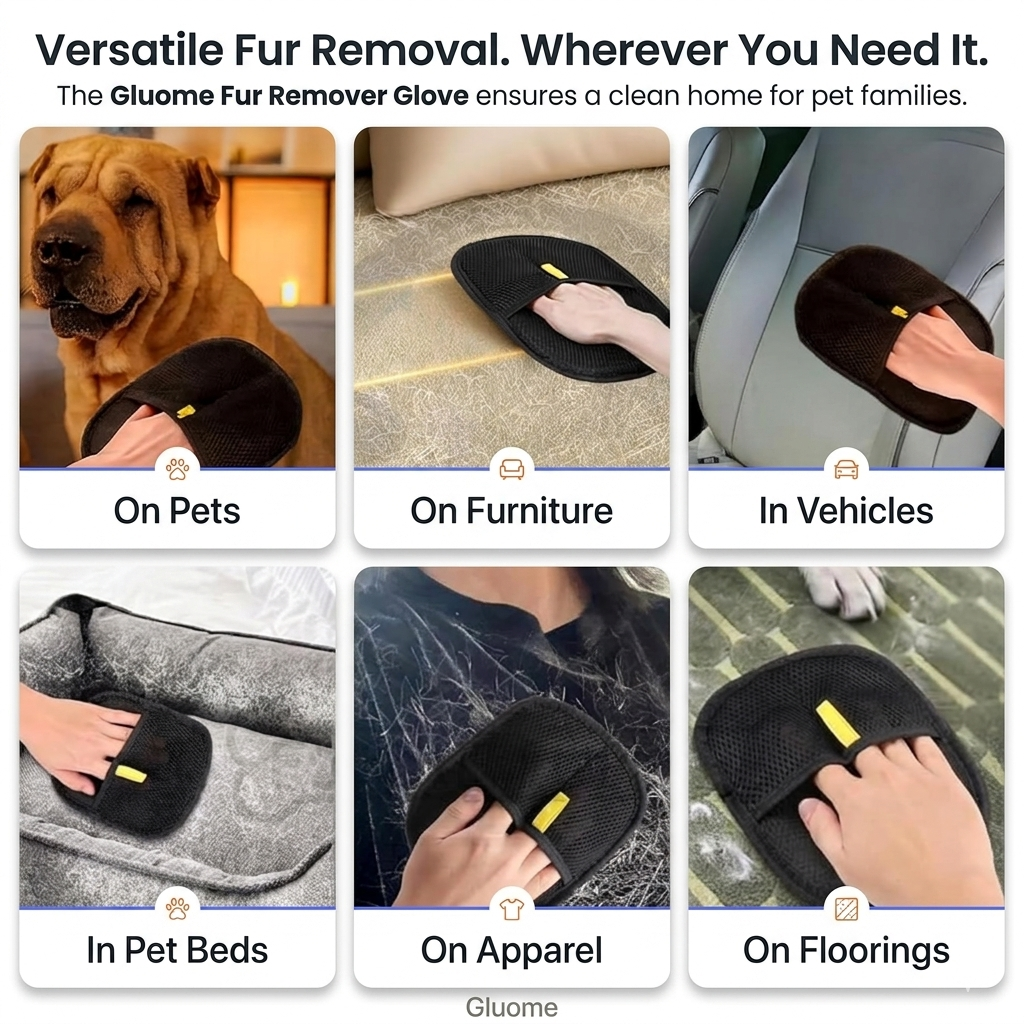 Gluome Premium Pet Hair Removal Glove