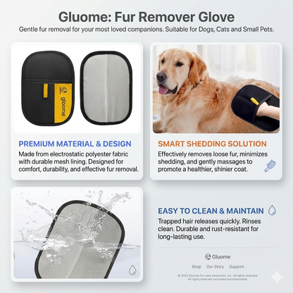 Gluome Premium Pet Hair Removal Glove